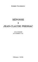 Couverture : Réponse à Jean-Claude Pressac (1994)